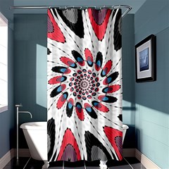 High Contrast Twirl Shower Curtain 36  X 72  (stall)  by linceazul