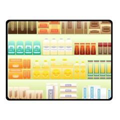 Supermarket Shelf Coffee Tea Grains Fleece Blanket (small) by Celenk