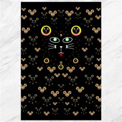 Merry Black Cat In The Night And A Mouse Involved Pop Art Canvas 20  X 30   by pepitasart