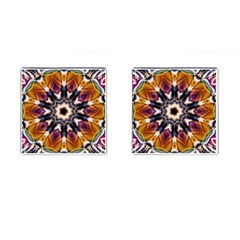 Kaleidoscope Pattern Kaleydograf Cufflinks (square) by Celenk