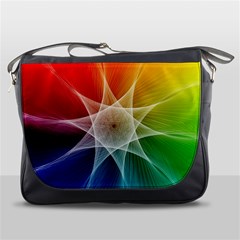 Abstract Star Pattern Structure Messenger Bags by Celenk