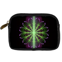Fractal Purple Lime Pattern Digital Camera Cases by Celenk
