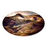 Iceland Mountains Sky Clouds Oval Magnet Front