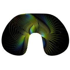 Fractal Abstract Design Fractal Art Travel Neck Pillows by Celenk