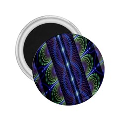 Fractal Blue Lines Colorful 2 25  Magnets by Celenk