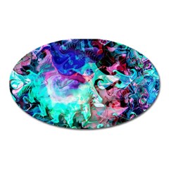 Background Art Abstract Watercolor Oval Magnet by Celenk
