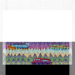 Zig Zag Boats Rectangular Jigsaw Puzzl by CosmicEsoteric