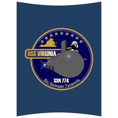 Uss Virginia (ssn 774) Crest Back Support Cushion by Bigfootshirtshop