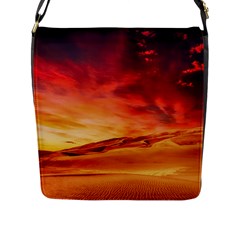 Desert Sand Dune Landscape Nature Flap Messenger Bag (l)  by Celenk