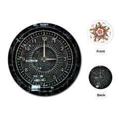 Time Machine Science Fiction Future Playing Cards (round)  by Celenk