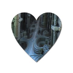 Fractal Design Heart Magnet by Celenk
