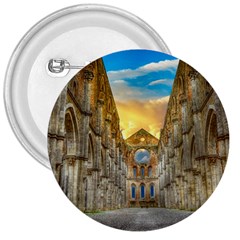 Abbey Ruin Architecture Medieval 3  Buttons by Celenk