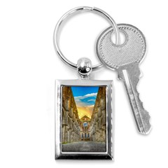 Abbey Ruin Architecture Medieval Key Chains (rectangle)  by Celenk