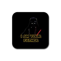 Darth Vader Cat Rubber Square Coaster (4 Pack)  by Valentinaart