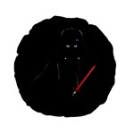 Darth Vader Cat Standard 15  Premium Flano Round Cushions Back