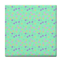 Minty Hearts Tile Coasters by snowwhitegirl