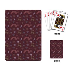 Music Stars Brown Playing Card by snowwhitegirl