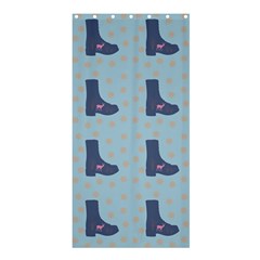 Deer Boots Teal Blue Shower Curtain 36  X 72  (stall)  by snowwhitegirl