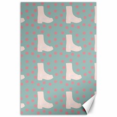 Deer Boots Blue White Canvas 24  X 36  by snowwhitegirl