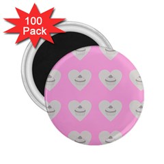 Cupcake Pink Grey 2 25  Magnets (100 Pack)  by snowwhitegirl