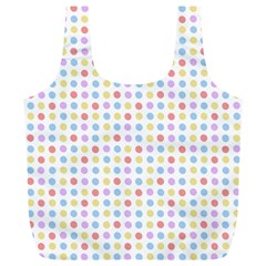 Blue Pink Yellow Eggs On White Full Print Recycle Bags (l)  by snowwhitegirl