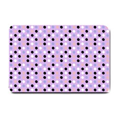 Black White Pink Blue Eggs On Violet Small Doormat  by snowwhitegirl