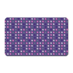 Violet Grey Purple Eggs On Grey Blue Magnet (rectangular) by snowwhitegirl