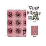 Grey Red Eggs On Pink Playing Cards 54 (Mini)  Front - Spade6