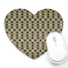 Grey Beige Burgundy Eggs On Green Heart Mousepads by snowwhitegirl