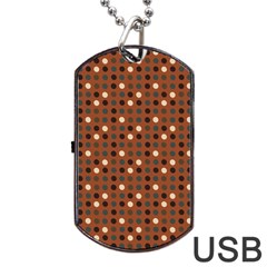 Grey Eggs On Russet Brown Dog Tag Usb Flash (one Side) by snowwhitegirl