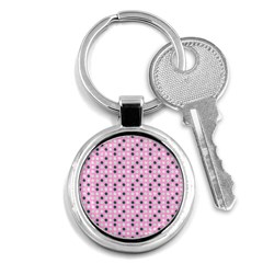 Teal White Eggs On Pink Key Chains (round)  by snowwhitegirl