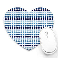Blue Dots Heart Mousepads by snowwhitegirl