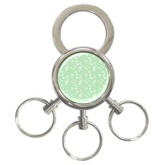 Mint Green White Music 3-ring Key Chains by snowwhitegirl