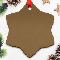 Brownish Snowflake Ornament (two Sides) by snowwhitegirl