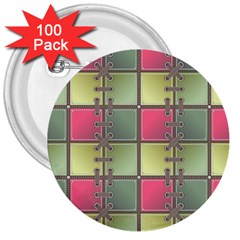 Seamless Pattern Seamless Design 3  Buttons (100 Pack)  by Nexatart