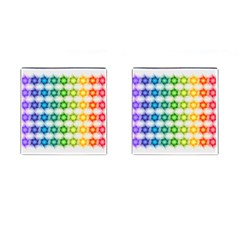 Background Colorful Geometric Cufflinks (square) by Nexatart
