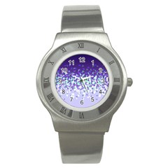 Purple Disintegrate Stainless Steel Watch by jumpercat