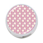 Daisy Dots Pink 4-Port USB Hub (One Side) Front
