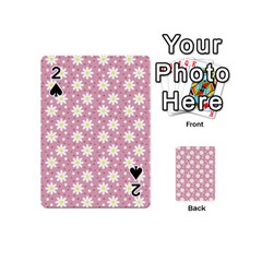 Daisy Dots Pink Playing Cards 54 (mini)  by snowwhitegirl