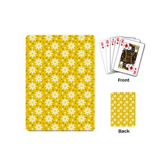 Daisy Dots Yellow Playing Cards (mini)  by snowwhitegirl
