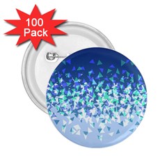 Blue Disintegrate 2 25  Buttons (100 Pack)  by jumpercat