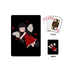 Cupid Girl Playing Cards (mini)  by Valentinaart