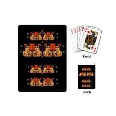 Geisha With Friends In Lotus Garden Having A Calm Evening Playing Cards (mini)  by pepitasart