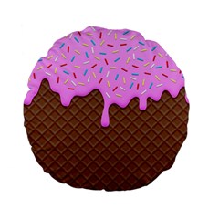 Chocolate And Strawberry Icecream Standard 15  Premium Flano Round Cushions by jumpercat
