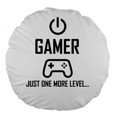 Gamer Large 18  Premium Flano Round Cushions by Valentinaart