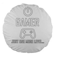 Gamer Large 18  Premium Round Cushions by Valentinaart