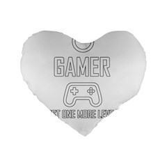 Gamer Standard 16  Premium Heart Shape Cushions by Valentinaart