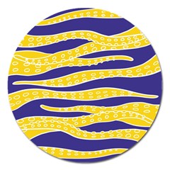 Yellow Tentacles Magnet 5  (round) by jumpercat