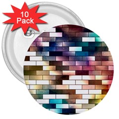 Background Wall Art Abstract 3  Buttons (10 Pack)  by Nexatart