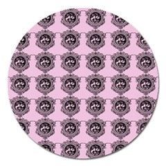 Three Women Pink Magnet 5  (round) by snowwhitegirl